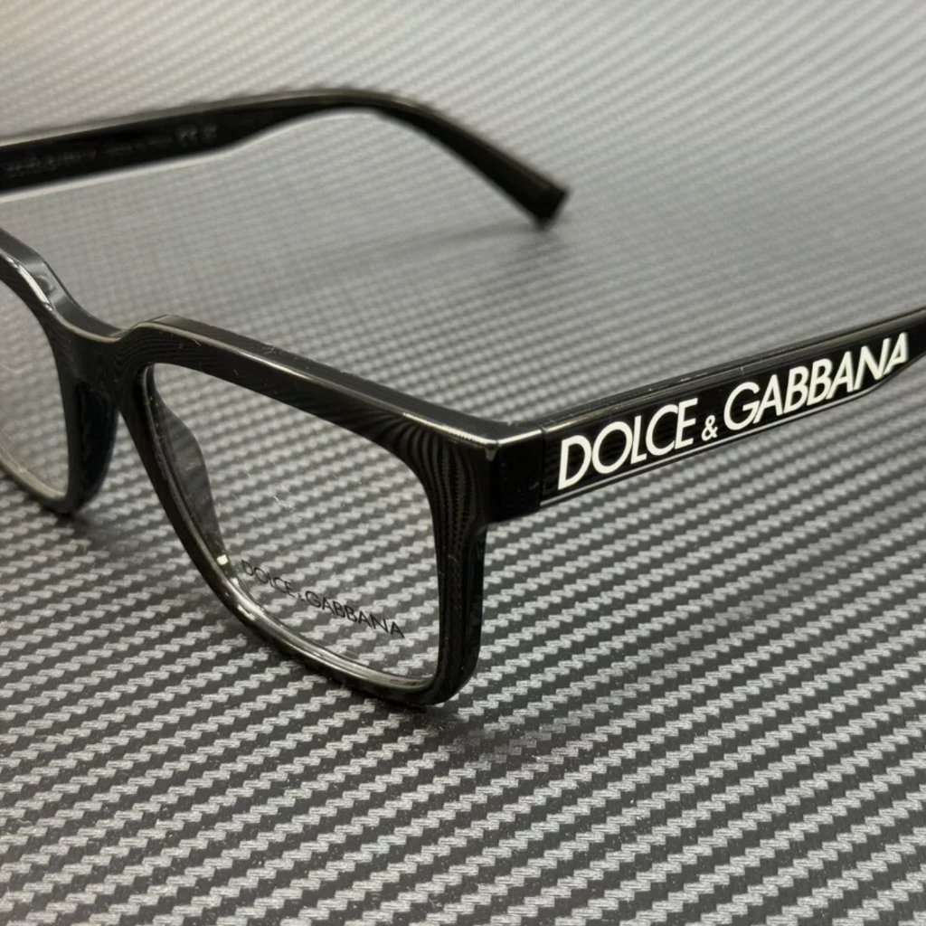 New Dolce & Gabbana Black Eyeglasses Mens